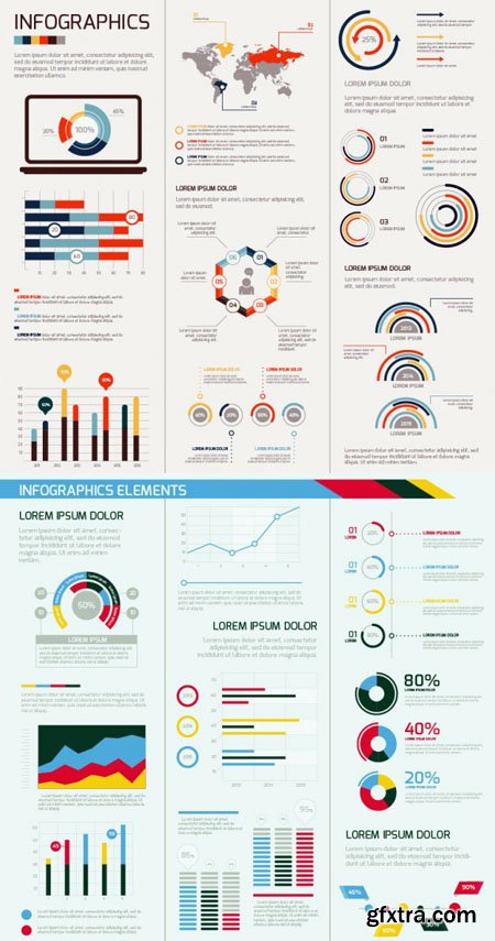 Infographic Templates With Elements in Vector