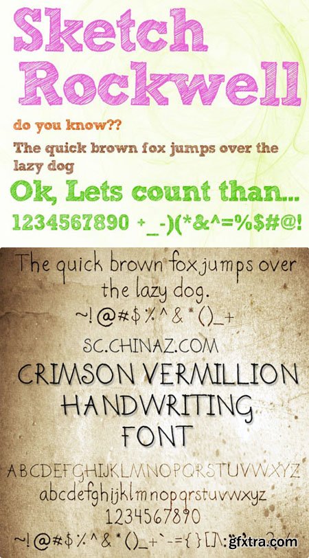 Retro Hand Writing & Cartoon Crayon Fonts