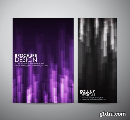 Collection of vector image brochure flyer banner #12-25 Eps