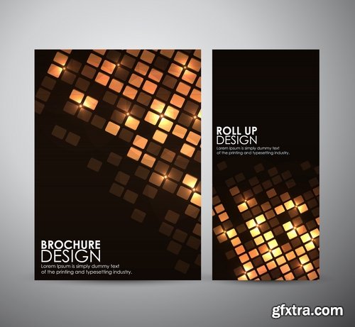 Collection of vector image brochure flyer banner #12-25 Eps