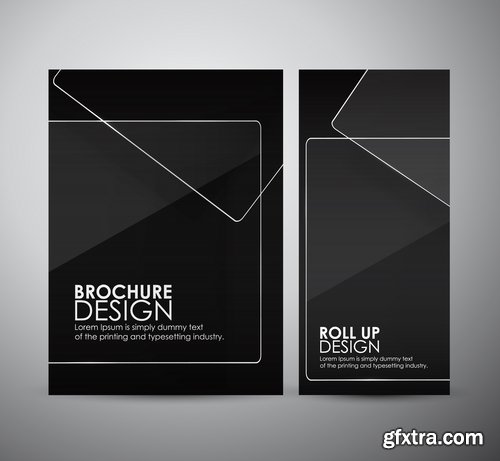 Collection of vector image brochure flyer banner #12-25 Eps