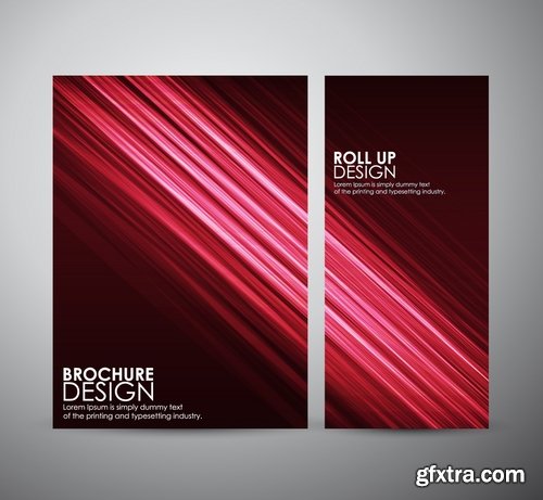 Collection of vector image brochure flyer banner #12-25 Eps