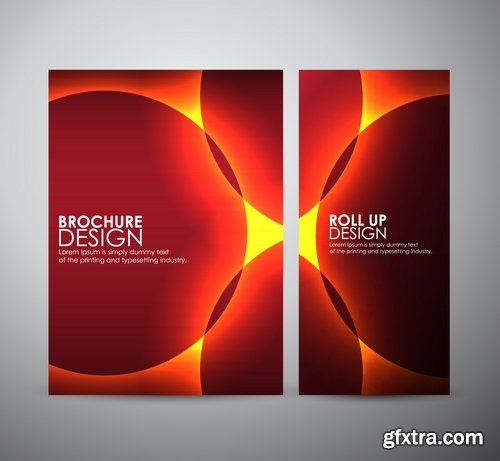 Collection of vector image brochure flyer banner #12-25 Eps