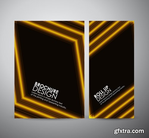 Collection of vector image brochure flyer banner #12-25 Eps