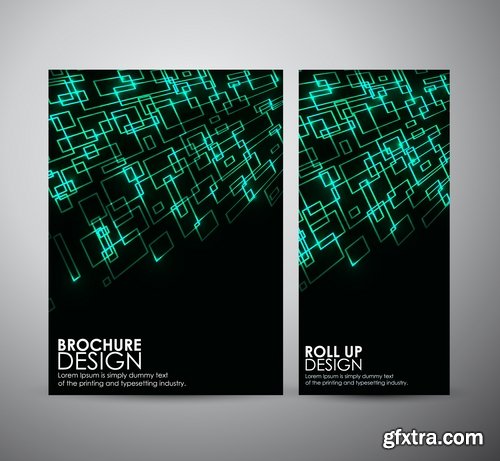 Collection of vector image brochure flyer banner #12-25 Eps