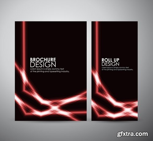 Collection of vector image brochure flyer banner #12-25 Eps