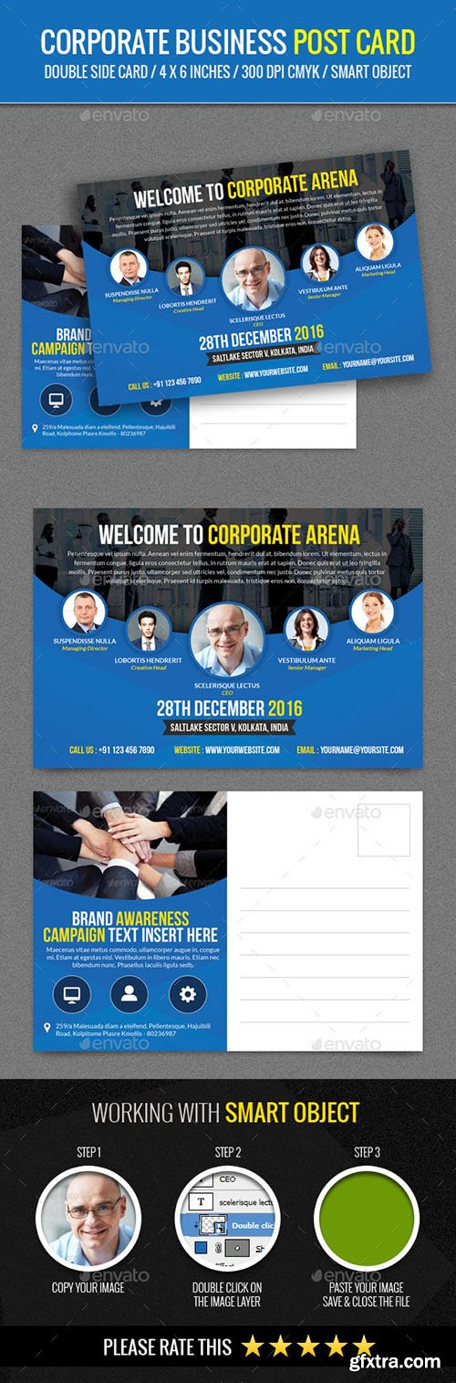 GraphicRiver Corporate and Business Post Card Template