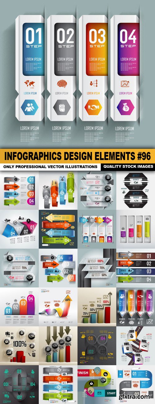 Infographics Design Elements #96 - 25 Vector