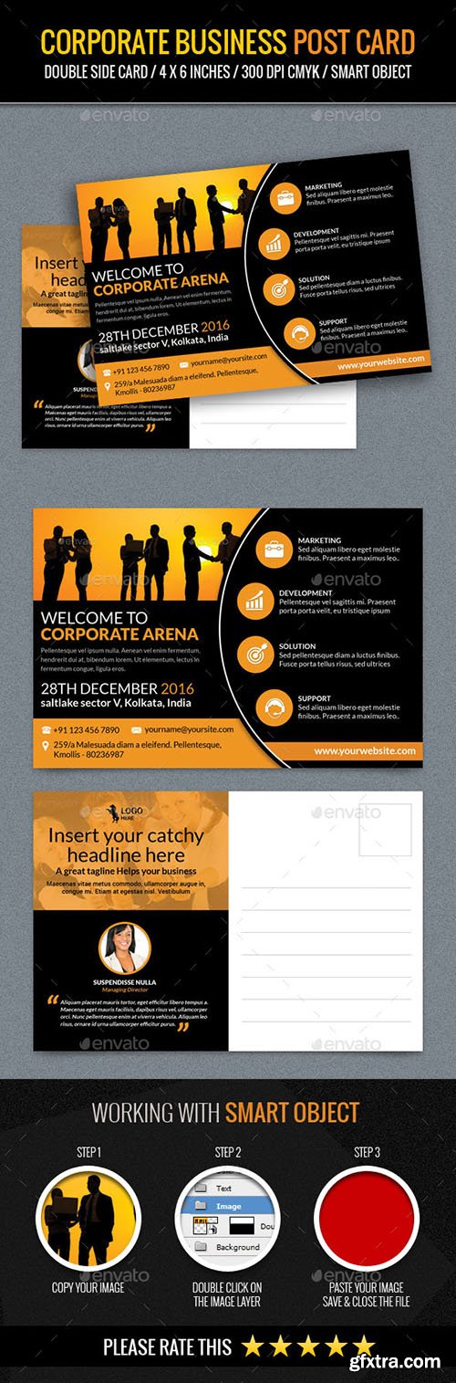 GraphicRiver Corporate and Business Post Card Template