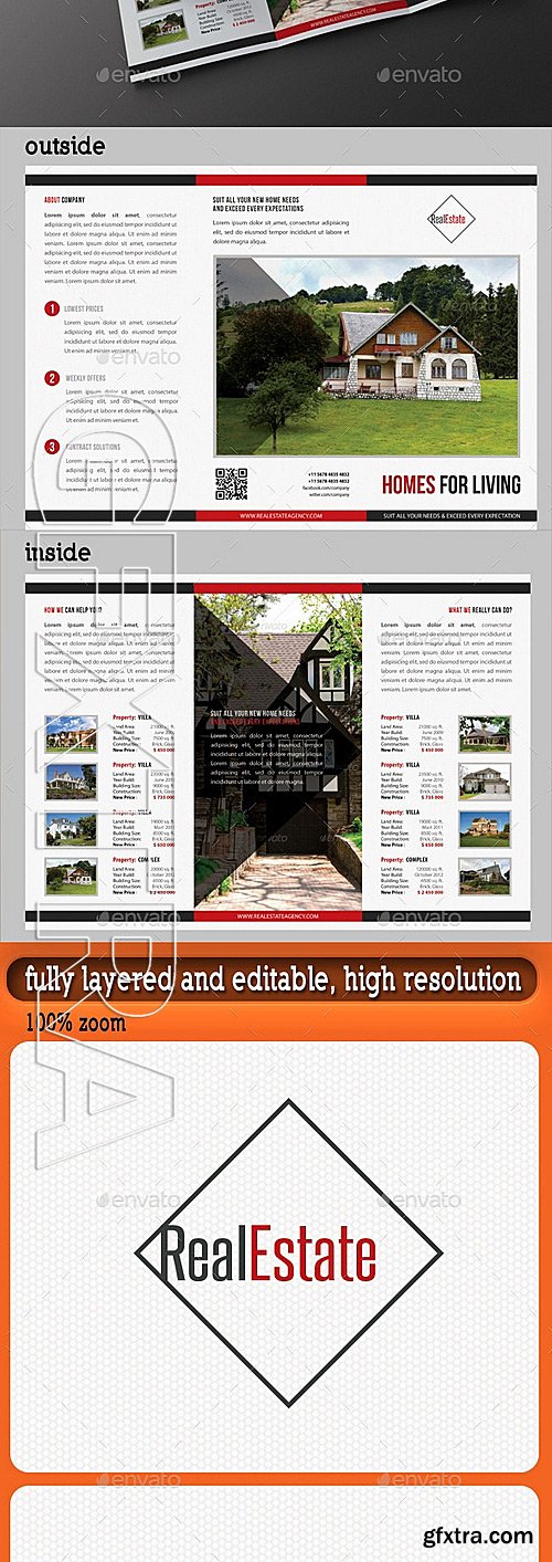 GraphicRiver - 3 in 1 Real Estate Brochure Bundle 11787193