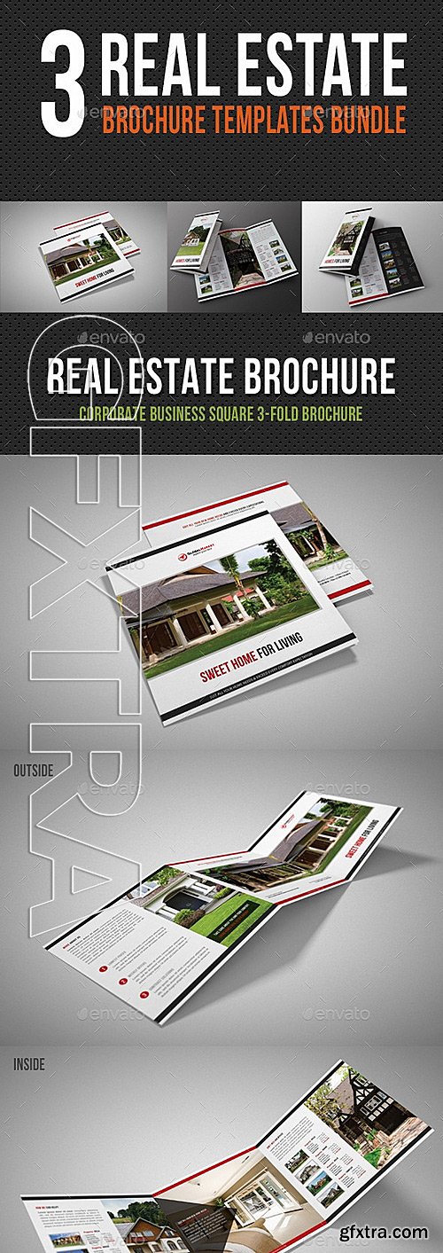 GraphicRiver - 3 in 1 Real Estate Brochure Bundle 11787193