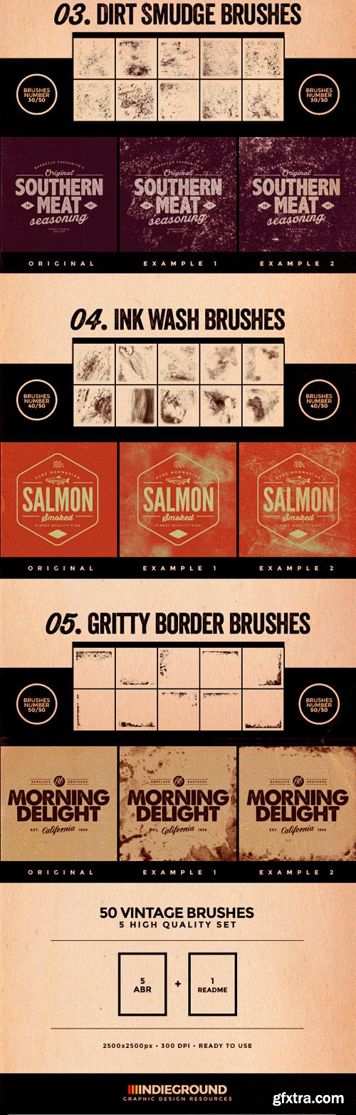 GraphicRiver - 50 Vintage Brushes Set Vol. 2 10431824