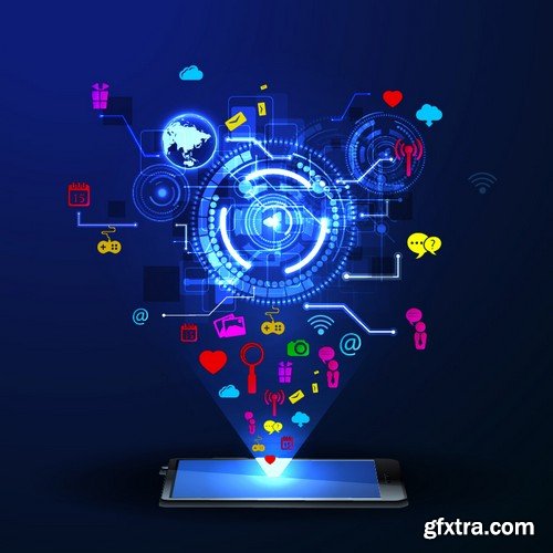 Stock Vectors - Social Network 4, 25xEPS