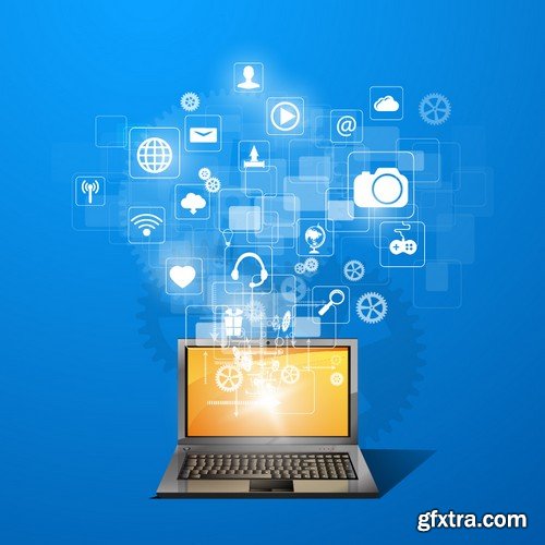 Stock Vectors - Social Network 4, 25xEPS