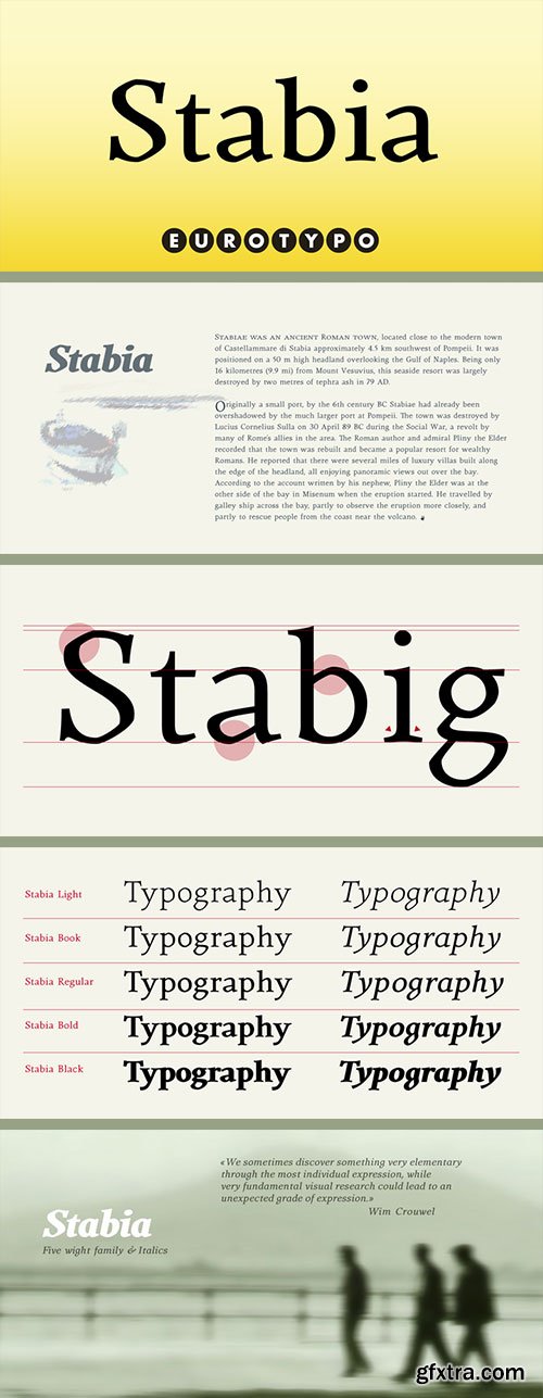 Stabia - Large Wedge-Angular Serifs 10xOTF $230