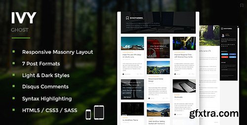 ThemeForest - Ivy v1.2.0 - Responsive Masonry Ghost Theme - 9482468