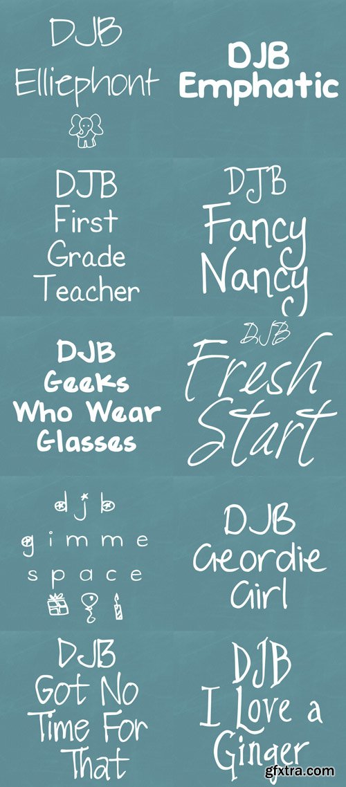 10 Hand-Written Fonts Set 6