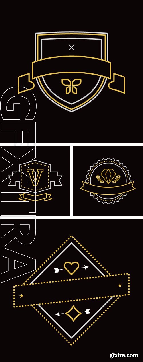 Stock Vectors - Abstract vector logo template set for branding and design