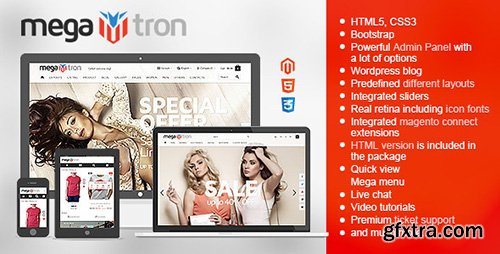 ThemeForest - MegaTron v1.3.4 - Megaflexible Responsive Magento Theme - 8177432