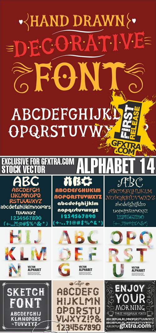 Stock Vectors - Alphabet 14, 29xEPS