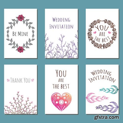 Stock Vectors - Wedding Invitation 3, 29xEPS