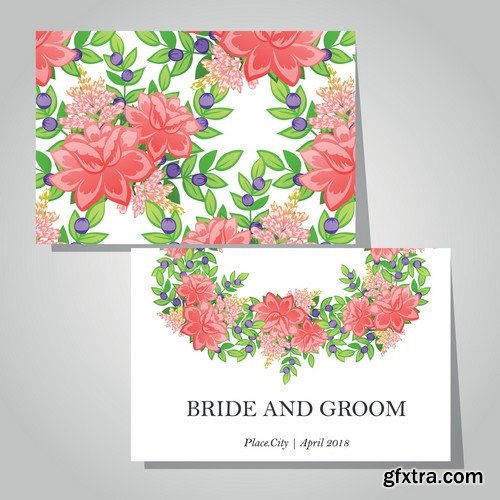 Stock Vectors - Wedding Invitation 3, 29xEPS