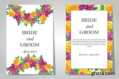 Stock Vectors - Wedding Invitation 3, 29xEPS