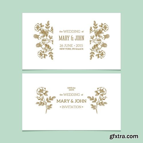 Stock Vectors - Wedding Invitation 3, 29xEPS