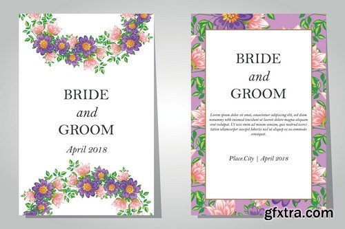 Stock Vectors - Wedding Invitation 3, 29xEPS