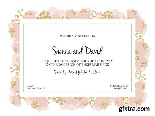 Stock Vectors - Wedding Invitation 3, 29xEPS