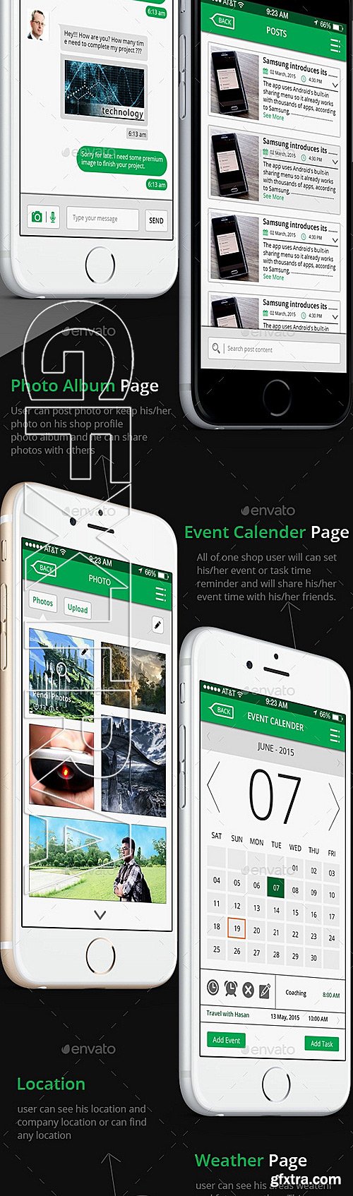 GraphicRiver - Shop & Social iOS App UI Kit 11729453