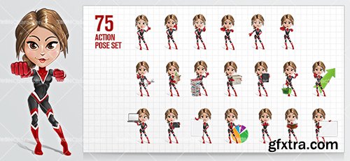 Super Girl Cartoon Character Ultimate Set