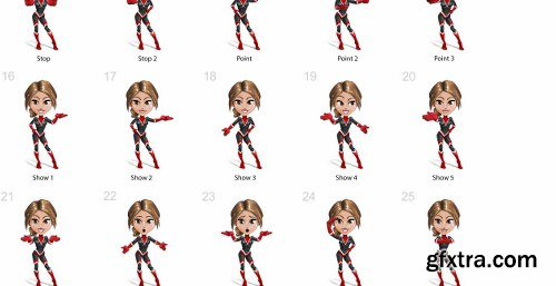 Super Girl Cartoon Character Ultimate Set