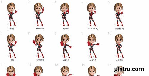 Super Girl Cartoon Character Ultimate Set