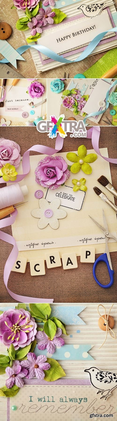 Stock Photo - Scrapbooking Greeting Cards