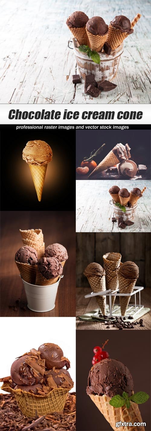 Chocolate ice cream cone