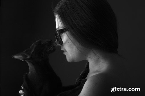 Girl and cat