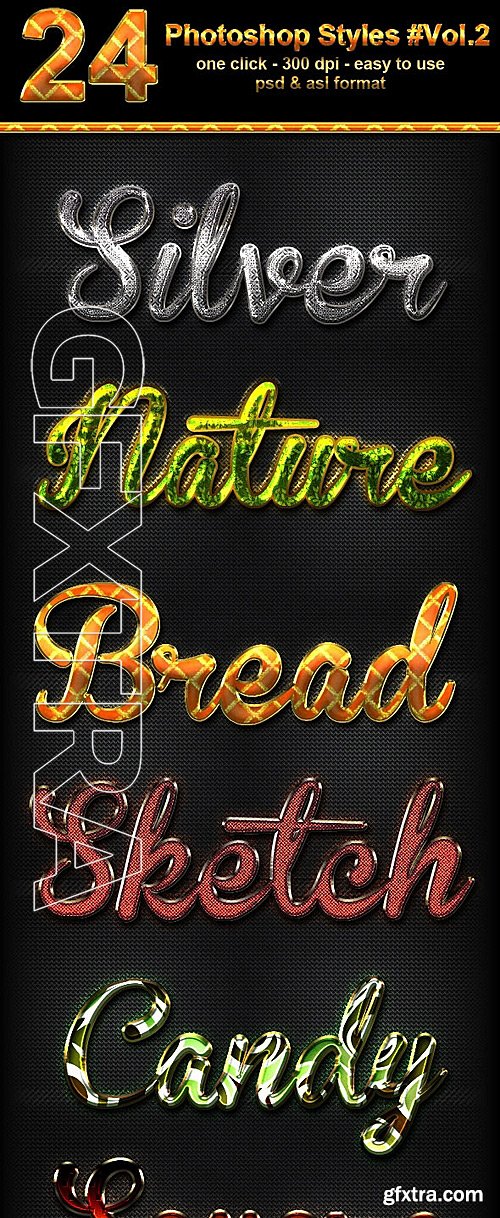 GraphicRiver - 24 Photoshop Text Effect Styles Vol 2 11794494