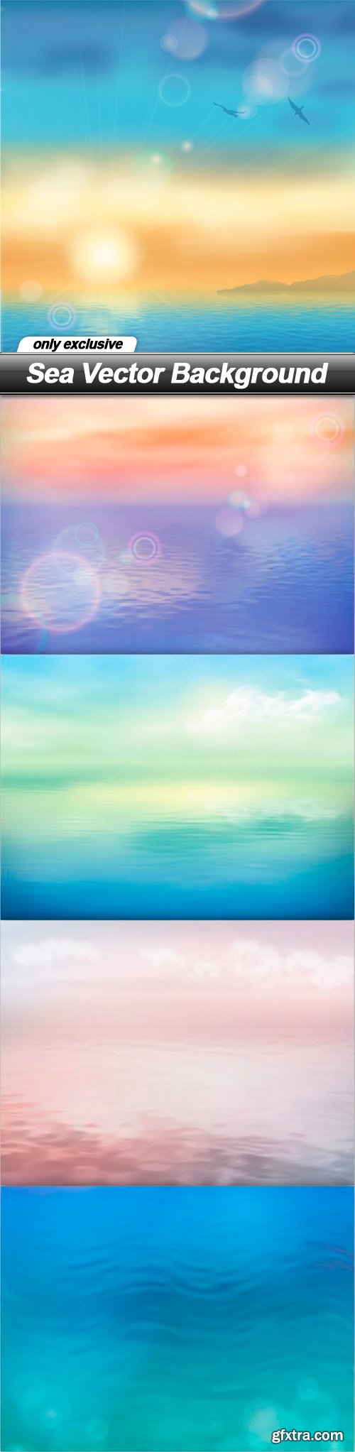 Sea Vector Background - 5 EPS