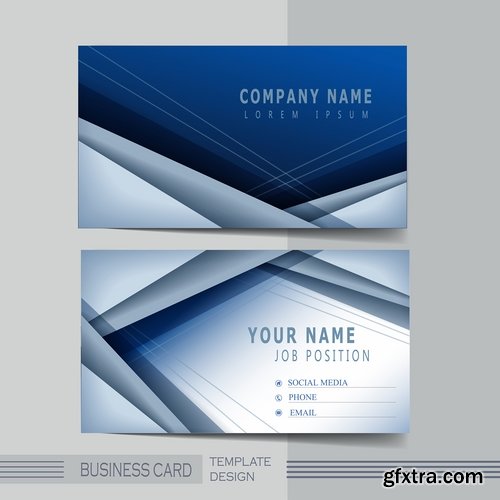 Vector image Collection of business card template visiting card #2-25 Eps