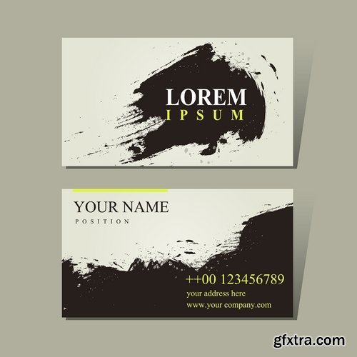 Vector image Collection of business card template visiting card #2-25 Eps