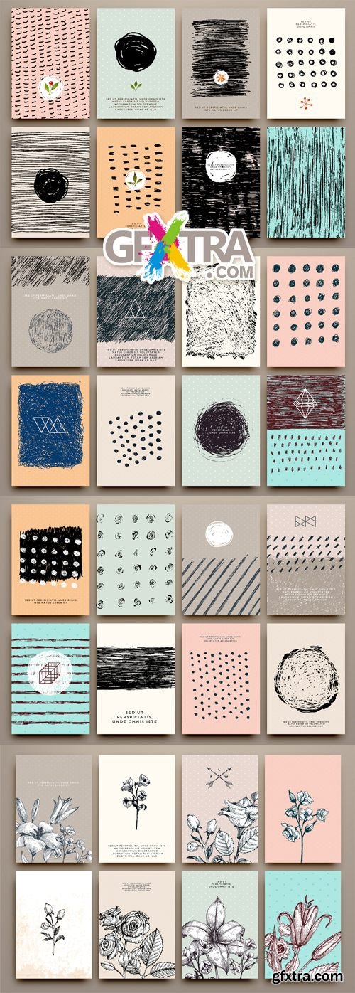 Creative Grunge Cards Vector