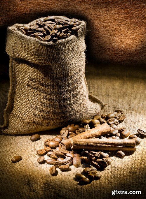 Coffee beans in a bag