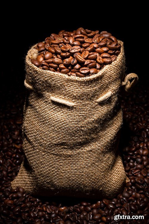 Coffee beans in a bag