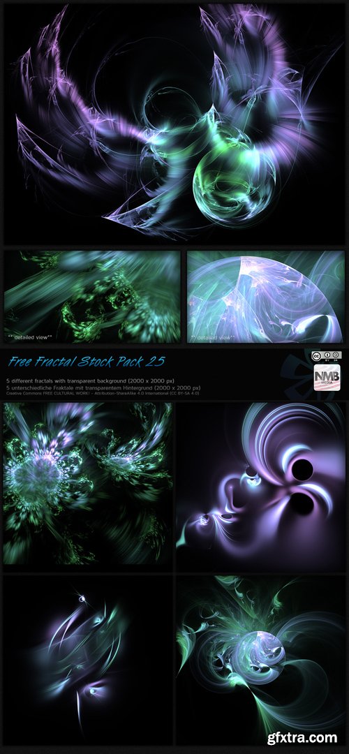 Fractal Backgrounds - Transparent PNG Overlay, part 22