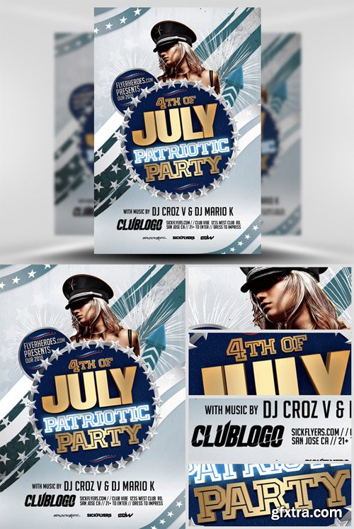 Patriotic Party Flyer Template