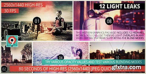 Videohive Light Leaks Pack II 10966155