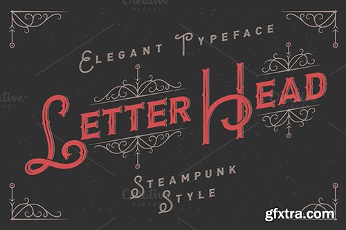 CM Letterhead Typeface With Ornate 296596