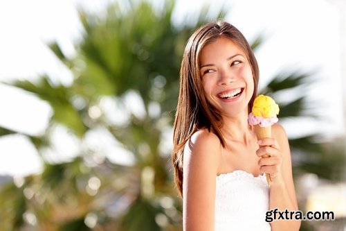 Collection of beautiful girl eating ice cream 25 HQ Jpeg