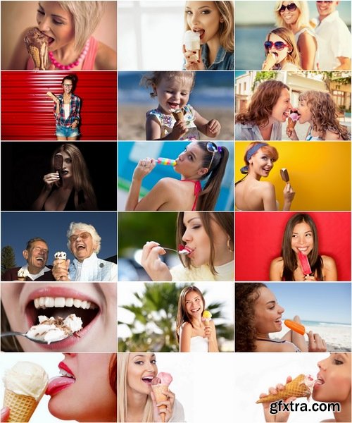 Collection of beautiful girl eating ice cream 25 HQ Jpeg